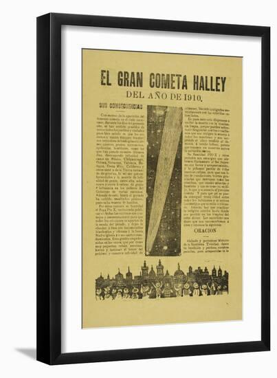 The Great Halley's Comet, 1899, Published 1910-Jose Guadalupe Posada-Framed Giclee Print