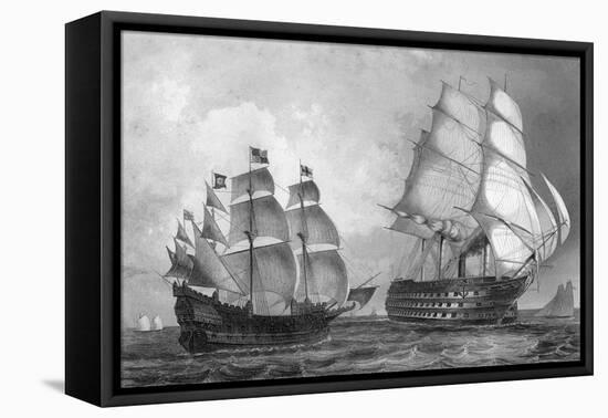 The Great Harry, Man of War, the Largest Ship in the World During the Reign of Henry VIII, C1857-T Sherratt-Framed Stretched Canvas