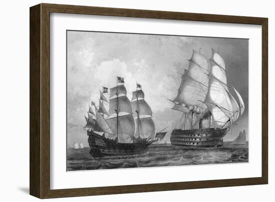 The Great Harry, Man of War, the Largest Ship in the World During the Reign of Henry VIII, C1857-T Sherratt-Framed Giclee Print