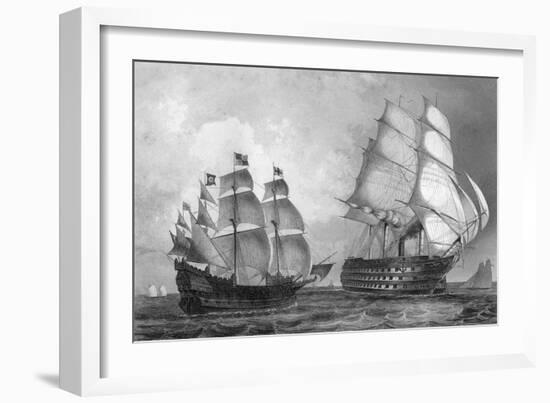 The Great Harry, Man of War, the Largest Ship in the World During the Reign of Henry VIII, C1857-T Sherratt-Framed Giclee Print
