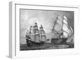 The Great Harry, Man of War, the Largest Ship in the World During the Reign of Henry VIII, C1857-T Sherratt-Framed Giclee Print