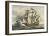 'The Great Harry the First Ship of War that Carried Guns, Built at Woolwich in the Reign of Henry V-Hans (after) Holbein the Younger-Framed Giclee Print