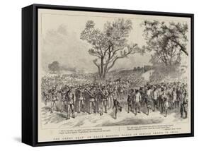 The Great Heat, an Early Morning March of British Troops in India-null-Framed Stretched Canvas