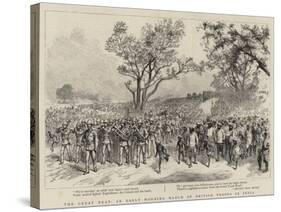 The Great Heat, an Early Morning March of British Troops in India-null-Stretched Canvas