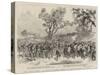 The Great Heat, an Early Morning March of British Troops in India-null-Stretched Canvas