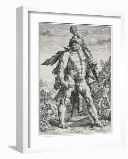 The Great Hercules, 1589-Hendrik Goltzius-Framed Giclee Print