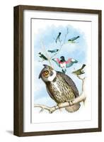 The Great Horned Owl-Theodore Jasper-Framed Art Print