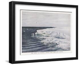 The Great Ice Barrier Looking East from Cape Crozier in Antarctica-Edward A. Wilson-Framed Art Print