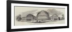 The Great Industrial Exhibition Building at Dublin, Front Elevation to Merrion-Square West-null-Framed Giclee Print