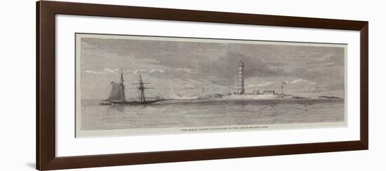 The Great Isaacs Lighthouse on the Great Bahama Bank-null-Framed Giclee Print