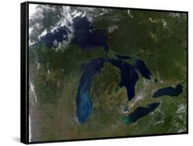 The Great Lakes-Stocktrek Images-Framed Stretched Canvas