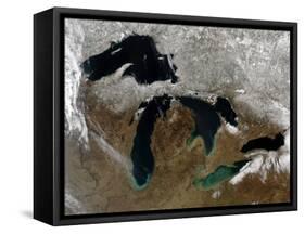 The Great Lakes-Stocktrek Images-Framed Stretched Canvas