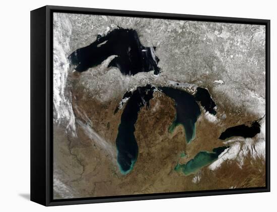 The Great Lakes-Stocktrek Images-Framed Stretched Canvas