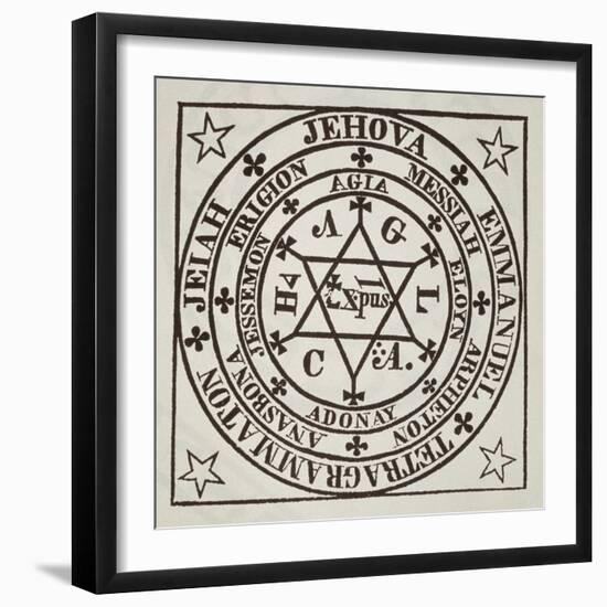 The Great Magic Circle of Agrippa, Copy Rome 1744, History of Magic, c.1800-null-Framed Giclee Print