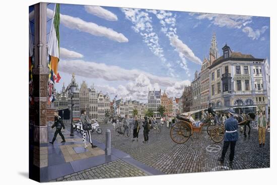 The Great Market Square in Antwerp, 1996-Huw S. Parsons-Stretched Canvas