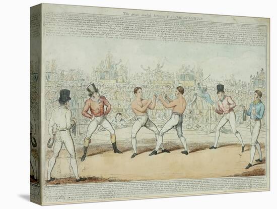The Great Match Between Randall and Martin-George Cruikshank-Stretched Canvas