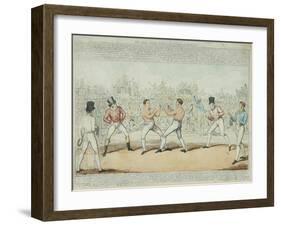 The Great Match Between Randall and Martin-George Cruikshank-Framed Giclee Print