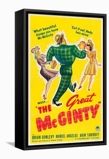 THE GREAT MCGINTY, US poster art, 1940.-null-Framed Stretched Canvas