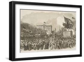 The Great Meeting in Union Square-Winslow Homer-Framed Giclee Print