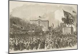 The Great Meeting in Union Square-Winslow Homer-Mounted Giclee Print