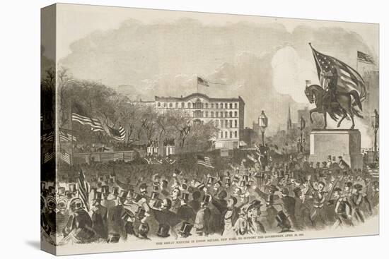 The Great Meeting in Union Square-Winslow Homer-Stretched Canvas