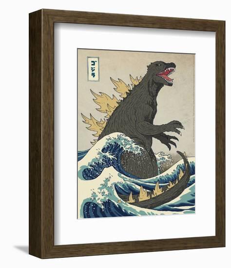 The Great Monster off Kanagawa-Michael Buxton-Framed Art Print