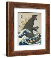 The Great Monster off Kanagawa-Michael Buxton-Framed Art Print