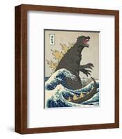 The Great Monster off Kanagawa-Michael Buxton-Framed Art Print