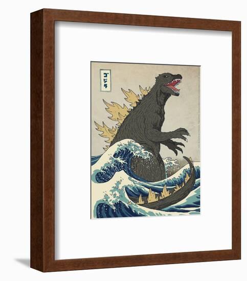 The Great Monster off Kanagawa-Michael Buxton-Framed Art Print