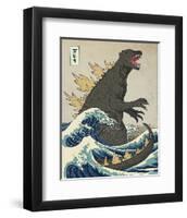 The Great Monster off Kanagawa-Michael Buxton-Framed Art Print