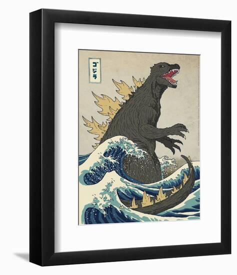 The Great Monster off Kanagawa-Michael Buxton-Framed Art Print