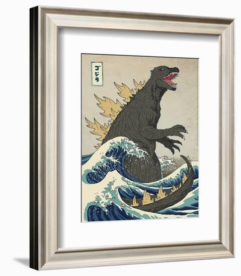 The Great Monster off Kanagawa-Michael Buxton-Framed Art Print