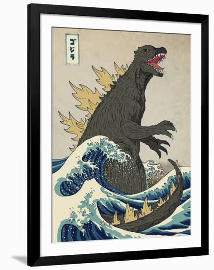 The Great Monster off Kanagawa-Michael Buxton-Framed Art Print