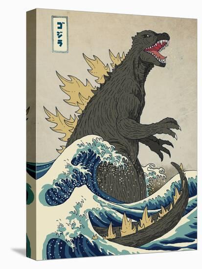 The Great Monster off Kanagawa-Michael Buxton-Stretched Canvas