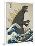 The Great Monster off Kanagawa-Michael Buxton-Framed Art Print