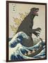 The Great Monster off Kanagawa-Michael Buxton-Framed Art Print