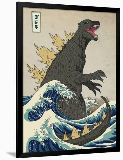 The Great Monster off Kanagawa-Michael Buxton-Framed Art Print