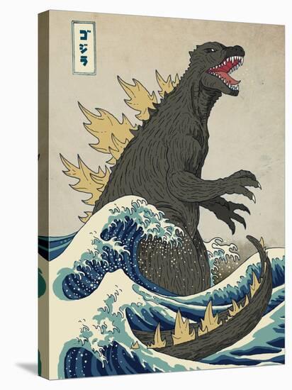 The Great Monster off Kanagawa-Michael Buxton-Stretched Canvas