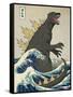 The Great Monster off Kanagawa-Michael Buxton-Framed Stretched Canvas