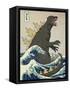 The Great Monster off Kanagawa-Michael Buxton-Framed Stretched Canvas