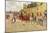 The Great North Road, the Bell at Stilton, 1902-Cecil Aldin-Mounted Giclee Print