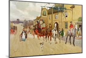 The Great North Road, the Bell at Stilton, 1902-Cecil Aldin-Mounted Giclee Print