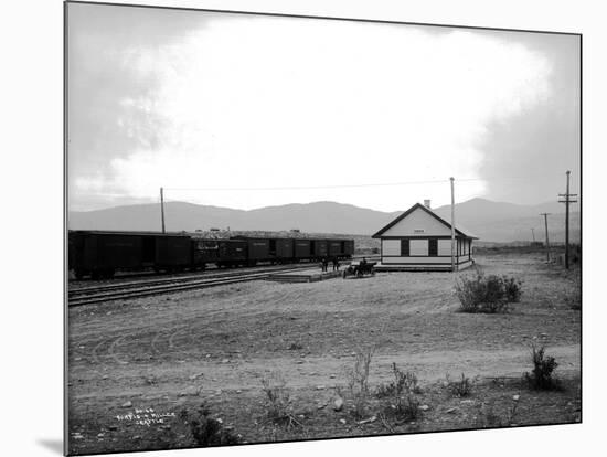 The Great Northern Railway Depot in Omak, WA, 1914-Asahel Curtis-Mounted Giclee Print