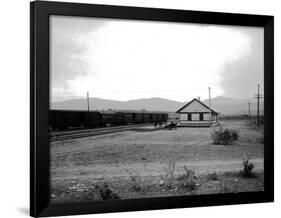 The Great Northern Railway Depot in Omak, WA, 1914-Asahel Curtis-Framed Giclee Print