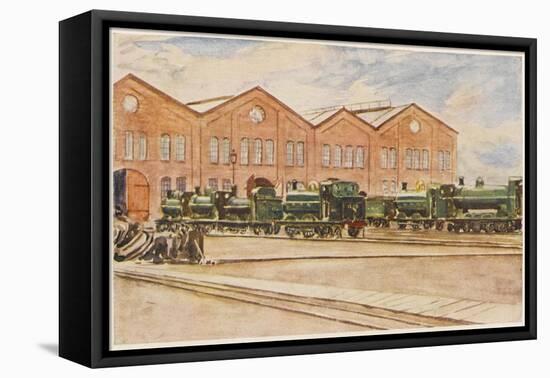 The Great Northern Railway's Repair Shops at Doncaster-null-Framed Stretched Canvas