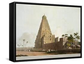 The Great Pagoda, Tanjore, Plate XXIV from Oriental Scenery, Published 1798-Thomas & William Daniell-Framed Stretched Canvas