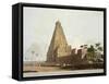 The Great Pagoda, Tanjore, Plate XXIV from Oriental Scenery, Published 1798-Thomas & William Daniell-Framed Stretched Canvas