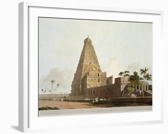 The Great Pagoda, Tanjore, Plate XXIV from Oriental Scenery, Published 1798-Thomas & William Daniell-Framed Giclee Print