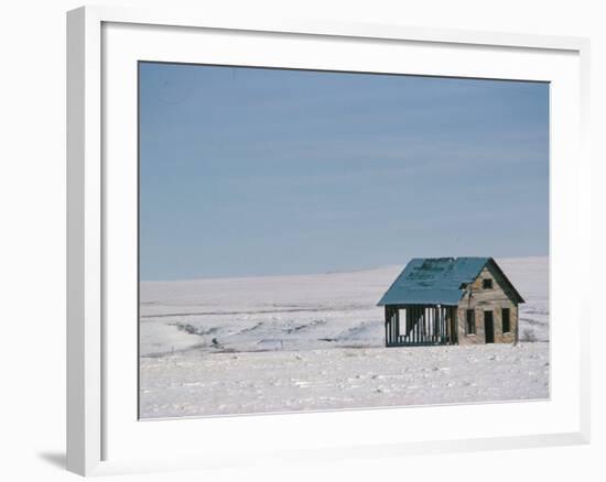 The Great Plains Under Snow, New Mexico, USA-Occidor Ltd-Framed Photographic Print