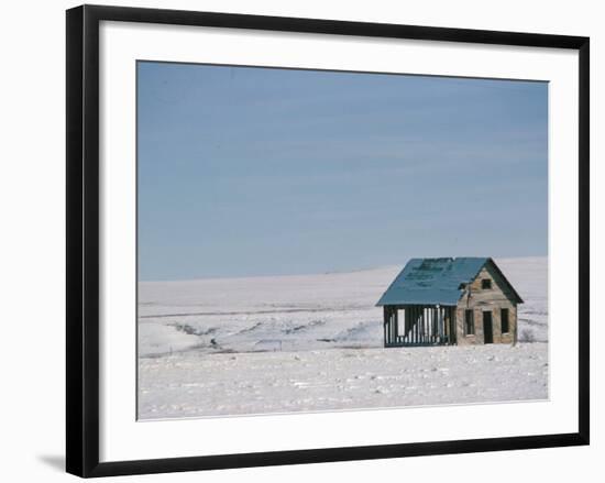 The Great Plains Under Snow, New Mexico, USA-Occidor Ltd-Framed Photographic Print